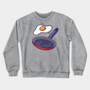 Floating Egg Fried With Pan Cartoon Crewneck Sweatshirt